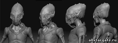 Компьютерный 3D макет инопланетян